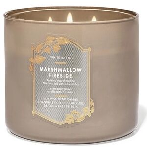 🕯️BATH & BODY WORKS 🕯️ WHITE BRAN Marshmallow Fireside 3-Wick Candle